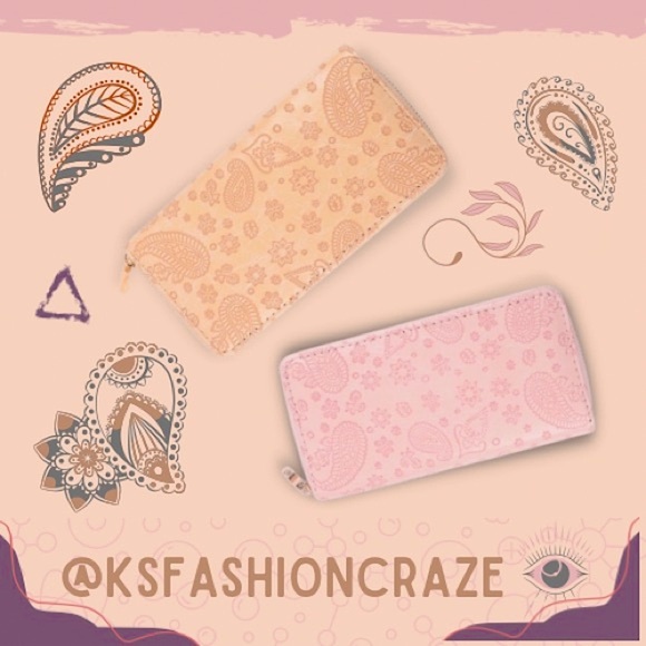 ✌🏼 #45 Country Boho Paisley Printed Leather Wallet - Picture 15 of 15